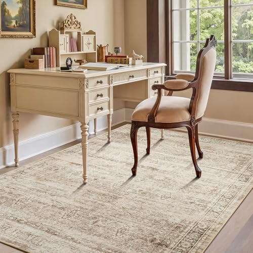 5x7 Area Rug for Living Room Bedroom (Beige / 5' X 7' (Rectangular))