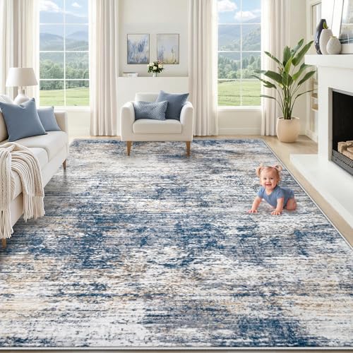 8x10 Area Rugs for Living Room (Blue White / 8' x 10' (Rectangular))