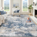 8x10 Area Rugs for Living Room (Blue White / 8' x 10' (Rectangular))
