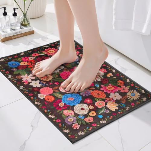 Bath Mat 17x24 Non Slip (Espresso / 1'4" x 2' (Rectangular))
