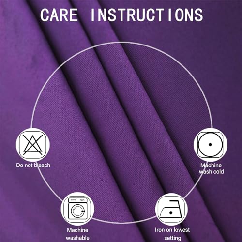 Blackout Curtains 66 x 72 Inch Long Purple Curtains Set of 2 Panels Room Darkening Curtains for Bedroom and Living Room (Purple / 66"W x 72"L (Pack of 2))