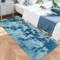 Super Soft Fluffy Living Room Area Rug 2x5 ft Tie (Tie-dyed Blue / 2' x 5' (Runner))