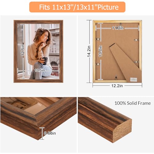 11x13 Wood Frame Brown (Brown / 11x13)