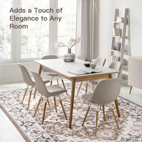 5x8 Area Rugs for Living Room Bedroom (Floral Brown / 5' x 8' (Rectangular))