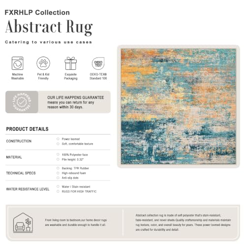 Area Rug Living Room (Rosy Haze / 8' x 8' (Square))