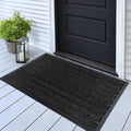 Extra Durable Door Mat Outside Entrance (32'' x 20'' (Rectangular) / Bright Black)