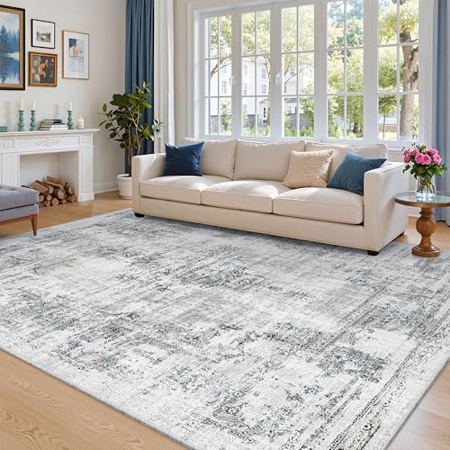 8x10 Area Rugs for Living Room (Blue/Grey / 8' x 10' (Rectangular))