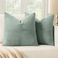 Greyish Green Decorative Throw Pillow Covers for Couch 18x18 Inch (18" x 18" (Pack of 2) / Greyish Green)