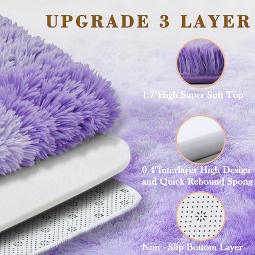 8x10 Area Rugs for Living Room (Purple Starry / 8' x 10' (Rectangular))
