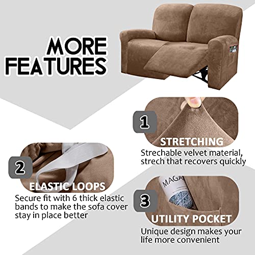Reclining Love Seat Slipcover (Sand)