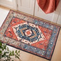 2x3 Washable Non Slip Boho Small Area Rug for Entryway (Rust/Multi / 2' x 3' (Rectangular))
