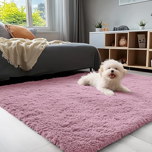 3x5 Machine Washable Small Bedside Rug (3x5 Ft / Blush)