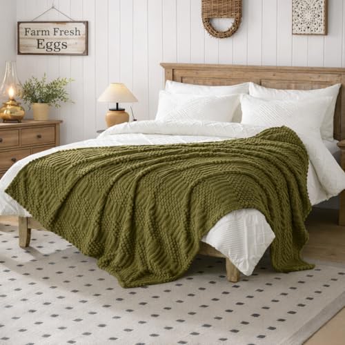 Green Throw Blanket (Green / Throw(50x60))