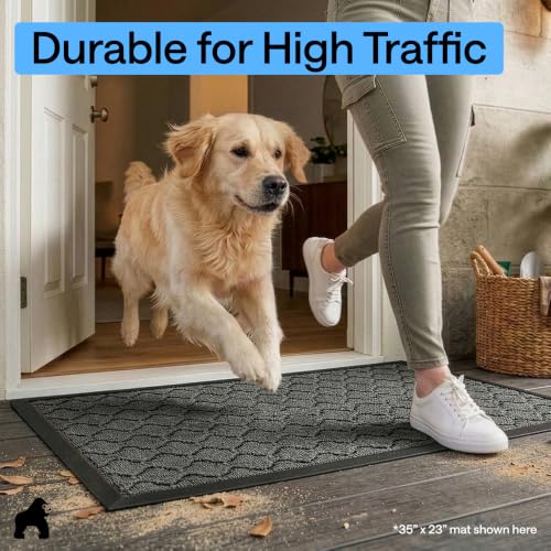 WeatherMAX Door Mat (Gray Quatrefoil / 47" x 35")