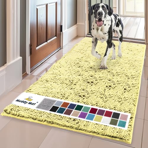 Super Water Absorbent Door Mat Indoor (Yellow / 24" x 96")