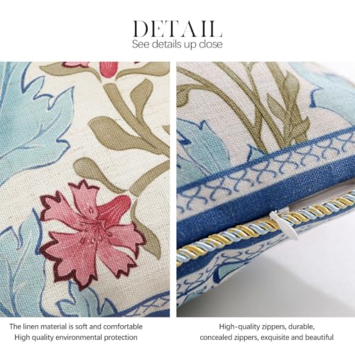 Designer Vintage Linen Throw Pillow Cover (20" x 12" (Pack of 2) / Fromm B)