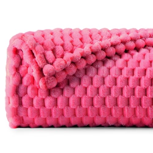 Hot Pink Twin Blanket for Couch (Hot Pink / Twin(60"x80"))