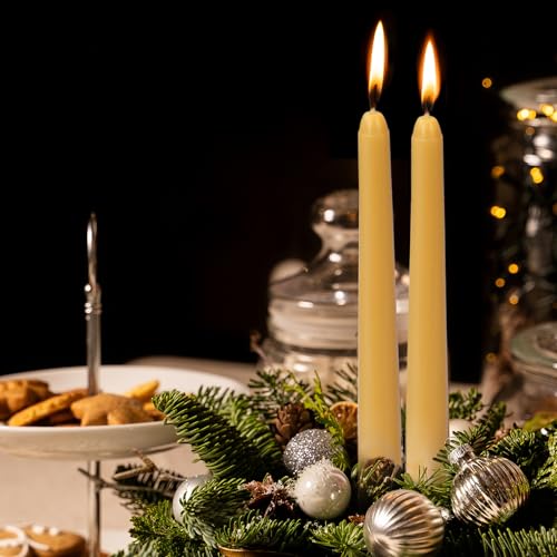 0.87×10 Inch Wax Yellow Taper Candles (wax yellow)