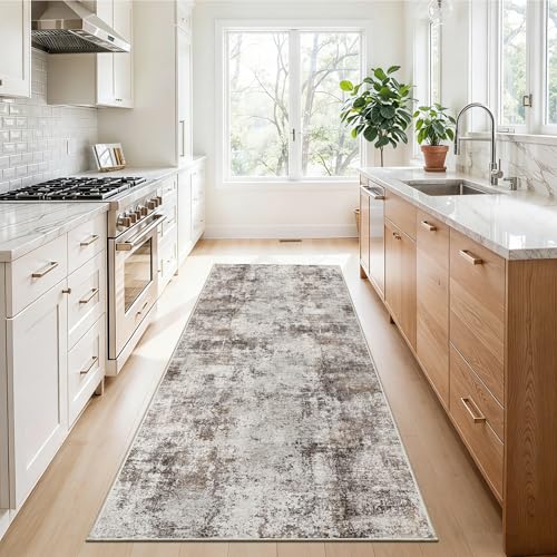 3x6 Washable Entryway Runner Rug (Beige/Brown / 3' x 6' (Rectangular))