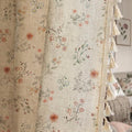 Boho Floral Light Filtering Curtains 84 Inch 2 Panels Linen Texture (Light Filtering Vintage Florals / 52"W x 84"L (Pack of 2))