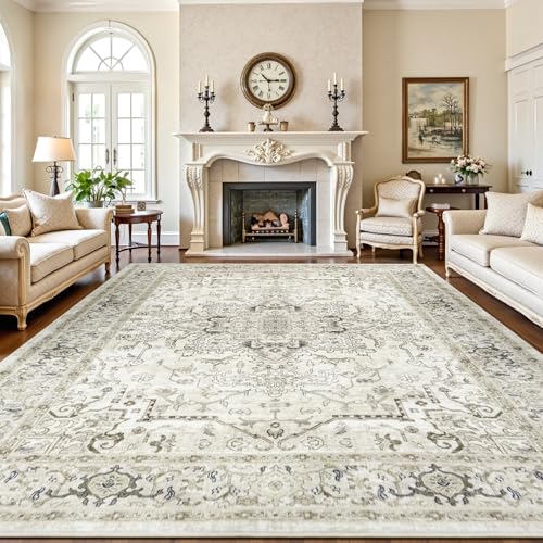 8x10 Beige Area Rugs for Bedroom Living Room (Sunflower Beige / 8' x 10' (Rectangular))
