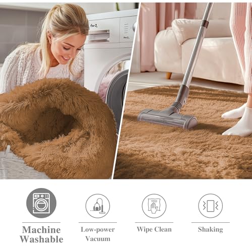 Khaki Round Rugs for Bedroom (3 Ft Round / Khaki)
