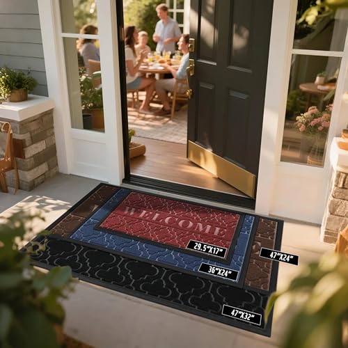 Welcome Door Mat (29.5x17 Inch / Black)