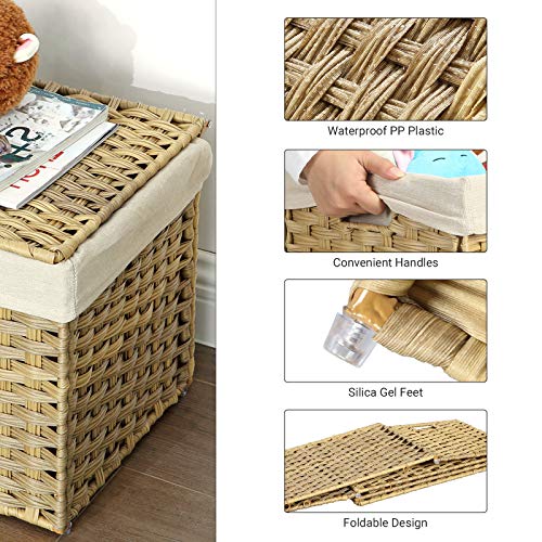 Woven Storage Basket with Lid (160 L / Natural)