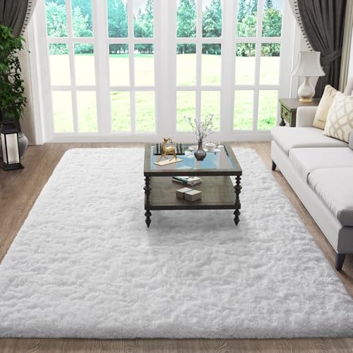 5x8 White Rugs for Living Room (4- White / 5' x 8' (Rectangular))