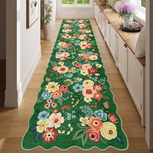 2x8 Washable Runner Rug (Dark Green (Big) / 2' x 8' (Rectangular))