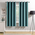 Velvet Curtains Teal 52 x 63 Inch Length Set of 2 (Teal / 52"W x 63"L (Pack of 2))