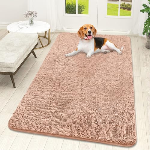 Dog Door Mat for Muddy Paws 59x32 (Peach / 59" X 32")