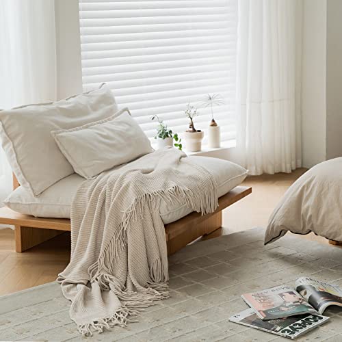 Chenille Throw Blanket 50x60 (A-cream / 50*60'')