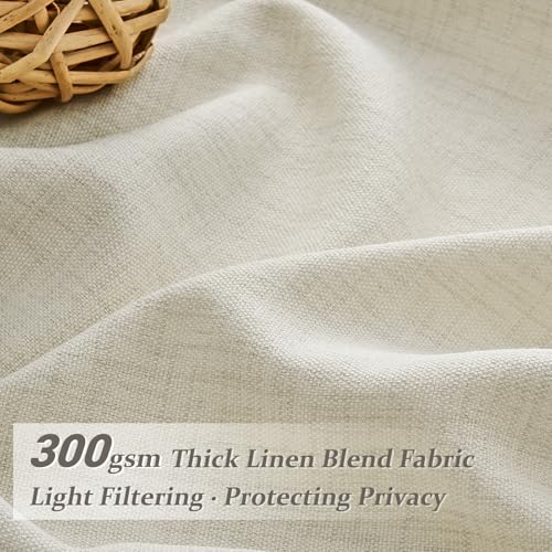 Extra Long Floor to Ceiling Drapes 108 Inches Long 2 Panels Set for Sliding Glass Door (Cream / 40"W x 108"L( Pack of 2))