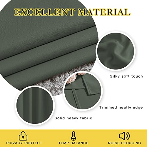 Living Room Curtains 95 inch Long (Dark Mallard / 52"W x 95"L (Pack of 2))