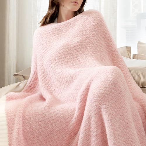 Heather Pink Throw Blanket for Couch (Heather Pink / Twin (60"x80"))