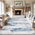 9x12 Area Rug Living Room (Blue White Grey / 9' x 12' (Rectangular))
