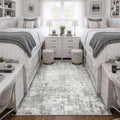Washable 4'x6' Abstract Area Rug for Living Room Gray White (Gray/White / 4' x 6' (Rectangular))