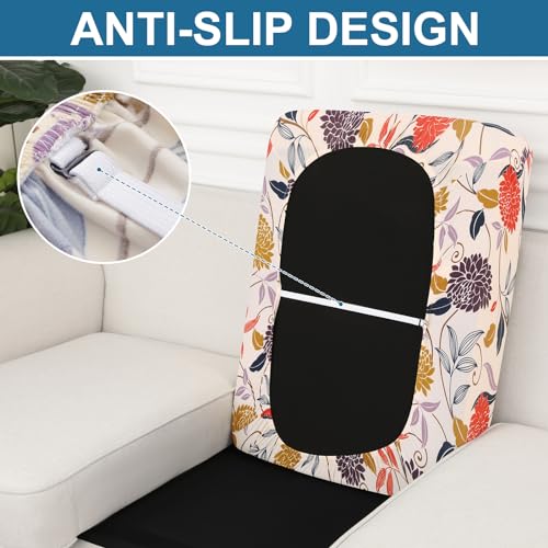 Printed Couch Cushion Covers (Orange / Seat 1 Pack)