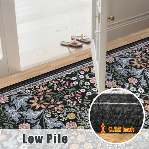 2x3 Small Entryway Rug (Dark Black / 2' x 3' (Rectangular))