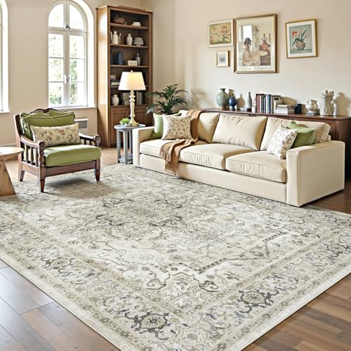 6x9 Beige Area Rugs for Bedroom Living Room (Sunflower Beige / 6' x 9' (Rectangular))