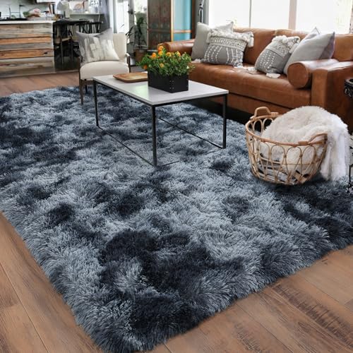 Rugs for Living Room 5x7 (5' x 7' (Rectangular) / Blue Grey)