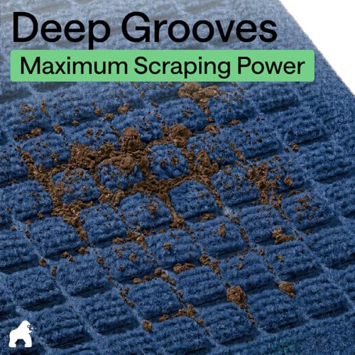 HydroABSORB Door Mat for Indoor Outdoor Use (Blue / 29" X 17")