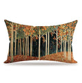 Rustic William Morris Inspired Autumn Forest Decor Pillow Covers 18x18 Double (Forest-orange 08 / 20" x 12" (Pack of 1))