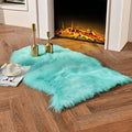 Turquoise Blue Sheepskin Rug 2x3 ft (Turquoise Blue / 2' x 3' (Oval))