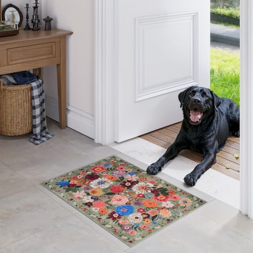 Bath Mat 17x24 Non Slip (Green / 1'4" x 2' (Rectangular))