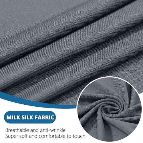 Milk Silk Couch Cushion Covers (Dark Grey / Seat Cover 2 Pack)