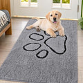 Dog Door Mat for Muddy Paws (44"X32" / Grey and Black)