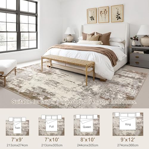 8x10 Area Rug Living Room Rugs (Brown/Grey/Beige / 8' x 10' (Rectangular))