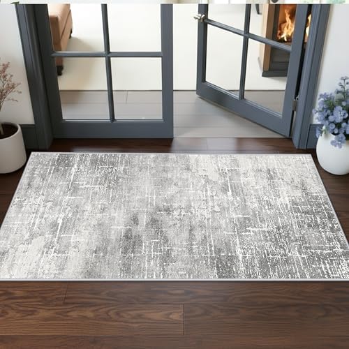 Washable 2x5 Hallway Runner Rug (2' x 5' (Rectangular) / Light/Grey)
